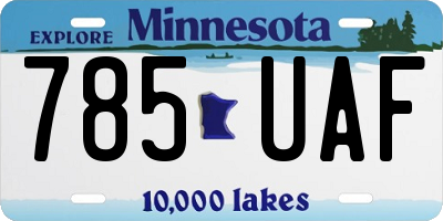 MN license plate 785UAF