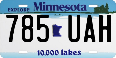 MN license plate 785UAH