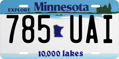 MN license plate 785UAI