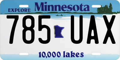 MN license plate 785UAX