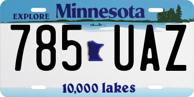 MN license plate 785UAZ