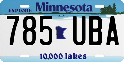 MN license plate 785UBA