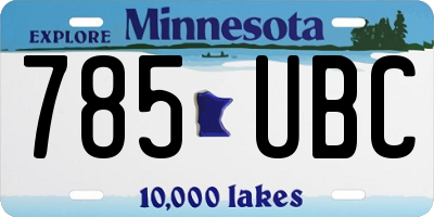 MN license plate 785UBC