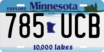 MN license plate 785UCB