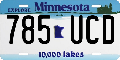MN license plate 785UCD