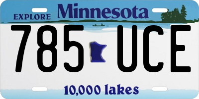 MN license plate 785UCE
