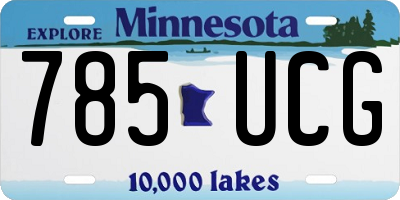 MN license plate 785UCG