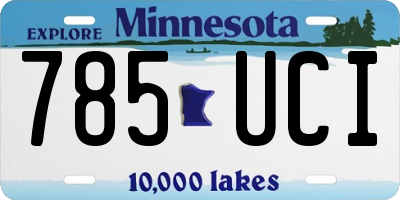 MN license plate 785UCI