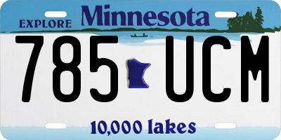 MN license plate 785UCM