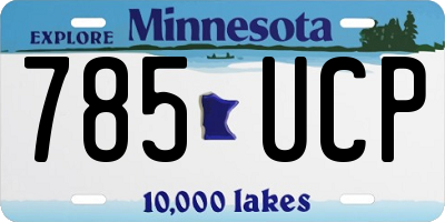 MN license plate 785UCP