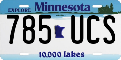 MN license plate 785UCS