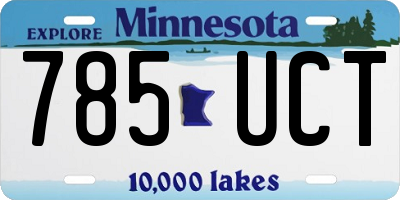 MN license plate 785UCT