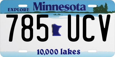 MN license plate 785UCV