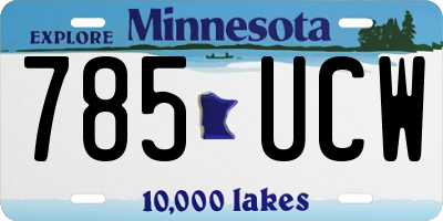 MN license plate 785UCW