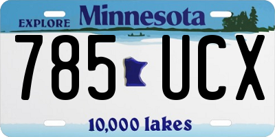 MN license plate 785UCX