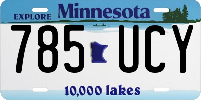 MN license plate 785UCY