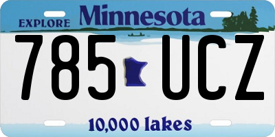 MN license plate 785UCZ