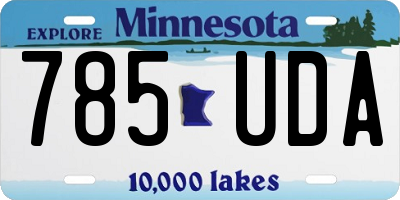MN license plate 785UDA