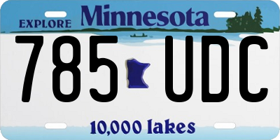 MN license plate 785UDC