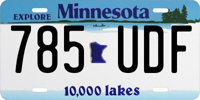 MN license plate 785UDF