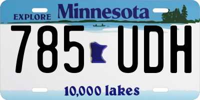 MN license plate 785UDH