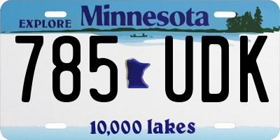 MN license plate 785UDK