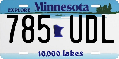 MN license plate 785UDL