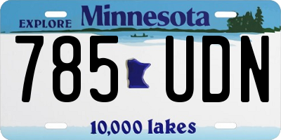 MN license plate 785UDN
