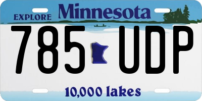 MN license plate 785UDP