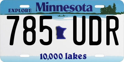 MN license plate 785UDR