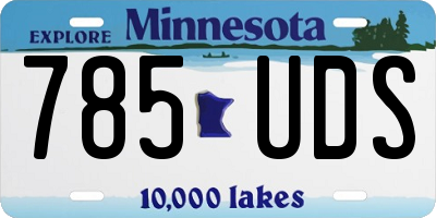 MN license plate 785UDS