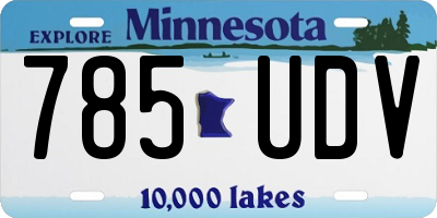 MN license plate 785UDV