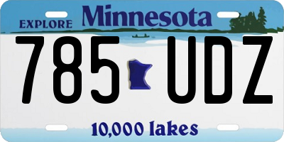 MN license plate 785UDZ