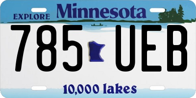 MN license plate 785UEB