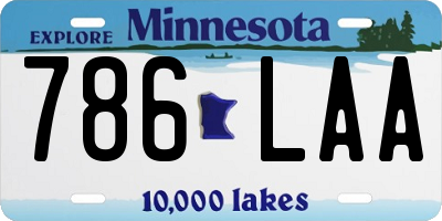 MN license plate 786LAA