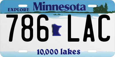 MN license plate 786LAC