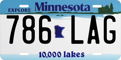 MN license plate 786LAG