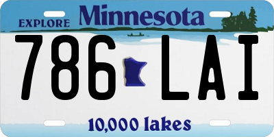 MN license plate 786LAI