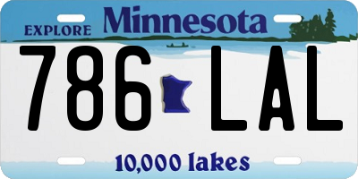 MN license plate 786LAL