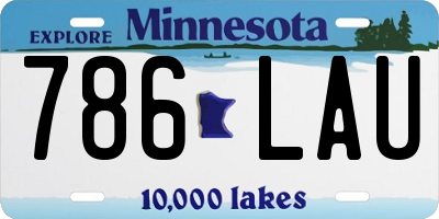 MN license plate 786LAU