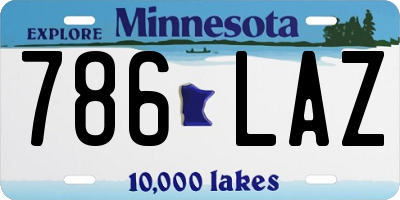 MN license plate 786LAZ