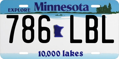 MN license plate 786LBL