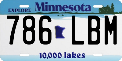 MN license plate 786LBM