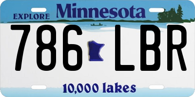 MN license plate 786LBR