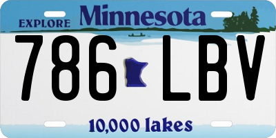 MN license plate 786LBV