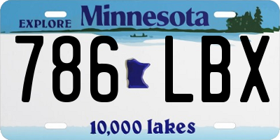MN license plate 786LBX