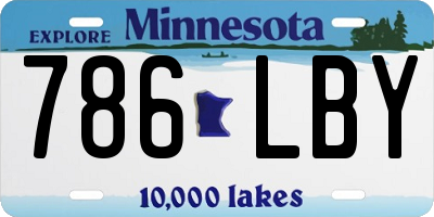MN license plate 786LBY