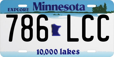 MN license plate 786LCC