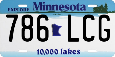 MN license plate 786LCG
