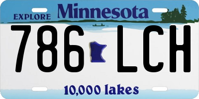 MN license plate 786LCH